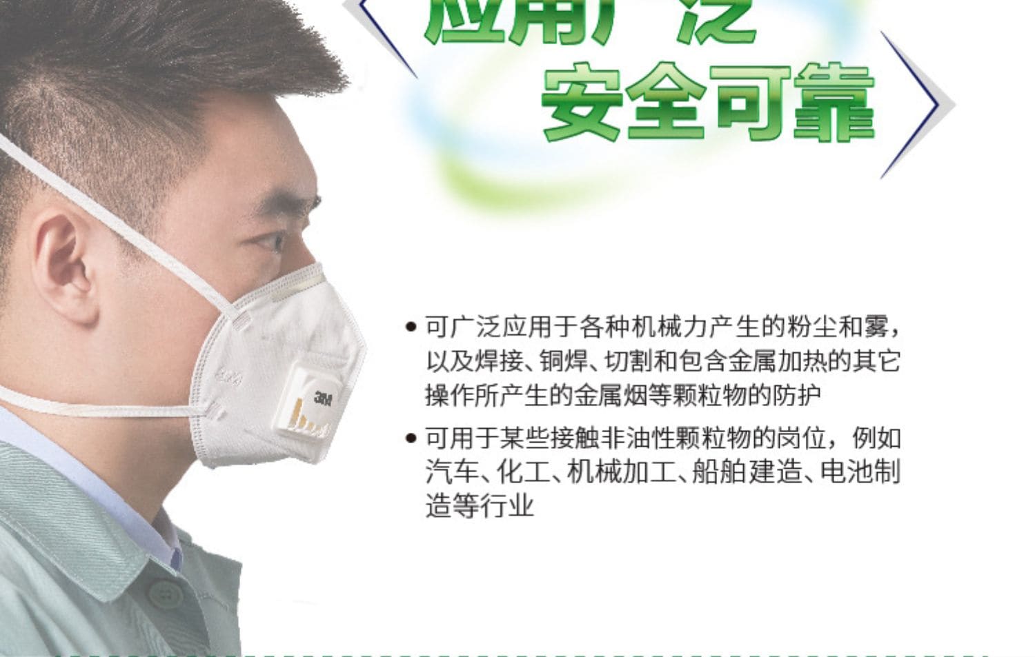 3M 9502V+ 防颗粒物口罩 （呼气阀、头带式、中国KN95认证）